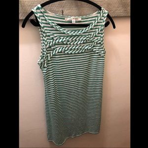 Max Studio green and white striped dress -Size S